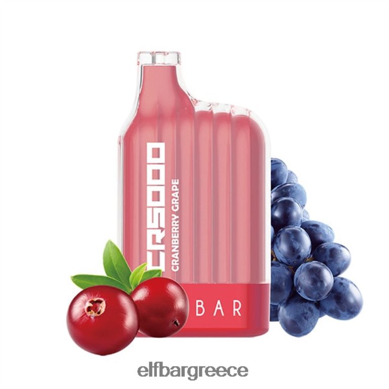 cr5000 ατμούς μιας χρήσης 5000 ρουφηξιές σταφύλι cranberry ELFBAR P8V62V26