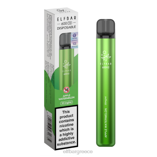 elfbar 600v2 ατμός μιας χρήσης - 20mg T2P6Z21 μήλο καρπούζι