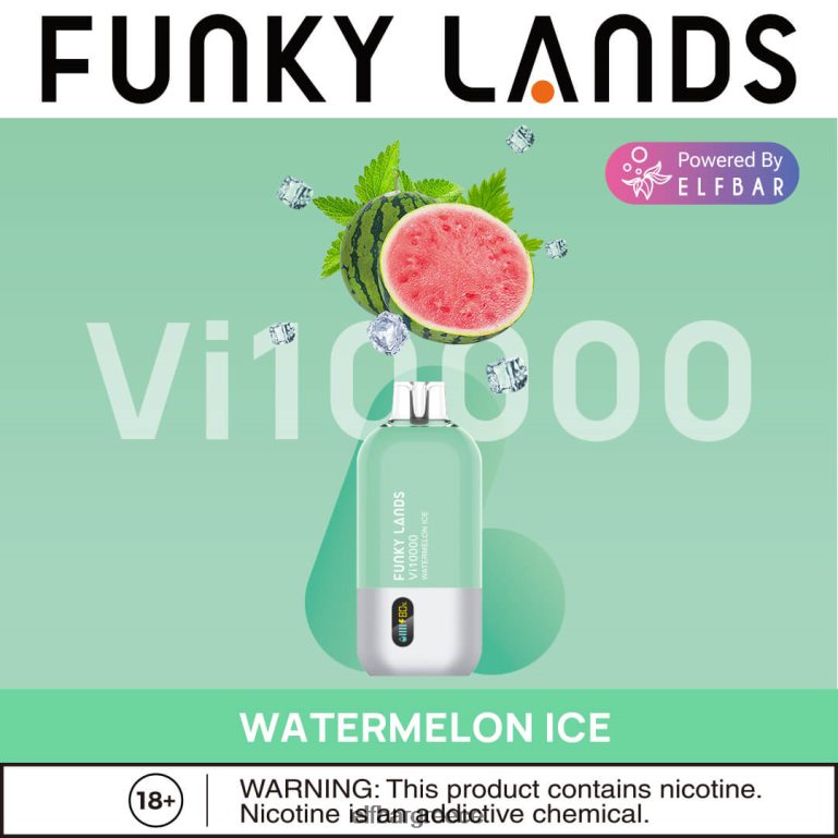 funky lands ατμού μίας χρήσης vi10000 ρουφηξιές πάγος καρπούζι ELFBAR P8V62V168