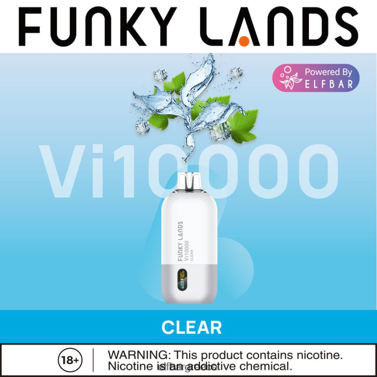 funky lands ατμού μίας χρήσης vi10000 ρουφηξιές Σαφή ELFBAR P8V62V169