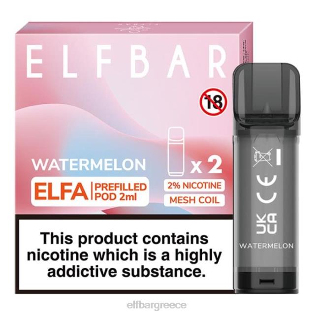elfbar elfa προγεμισμένο λοβό - 2ml - 20mg (2 συσκευασία) T2P6Z108 καρπούζι