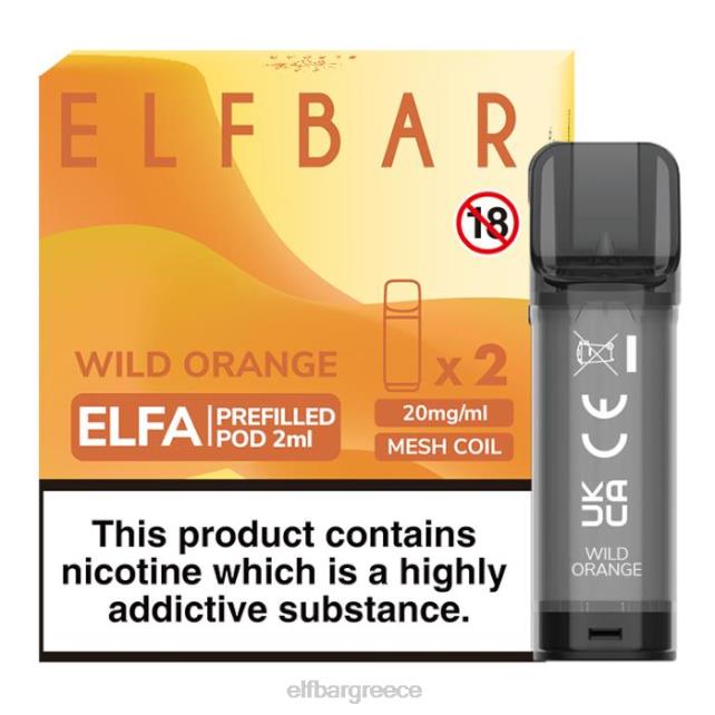 elfbar elfa προγεμισμένο λοβό - 2ml - 20mg (2 συσκευασία) T2P6Z133 άγριο πορτοκάλι