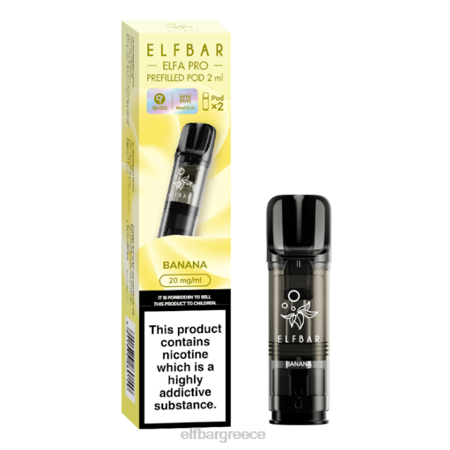 elfbar elfa pro προγεμισμένα λοβό - 20mg - 2 pk T2P6Z78 μπανάνα