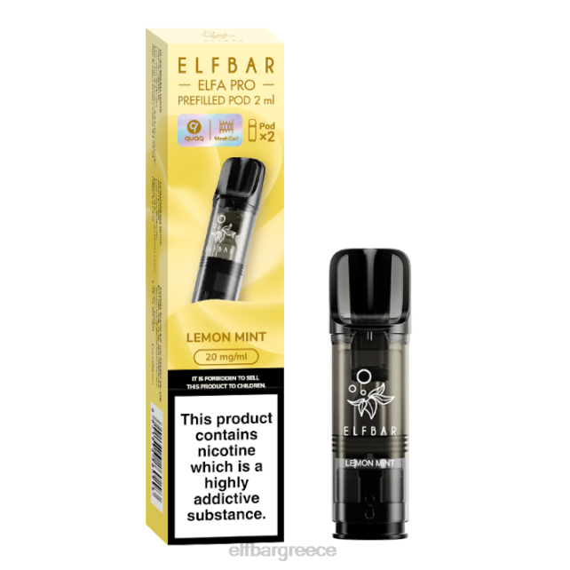 elfbar elfa pro προγεμισμένα λοβό - 20mg - 2 pk T2P6Z82 μέντα λεμονιού