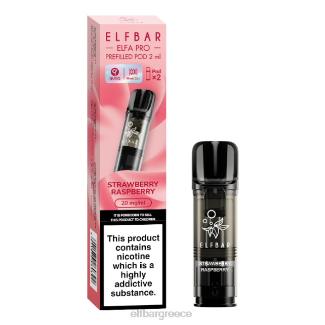 elfbar elfa pro προγεμισμένα λοβό - 20mg - 2 pk T2P6Z83 φράουλα βατόμουρο