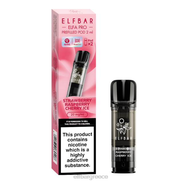 elfbar elfa pro προγεμισμένα λοβό - 20mg - 2 pk T2P6Z92 φράουλα βατόμουρο κεράσι πάγος