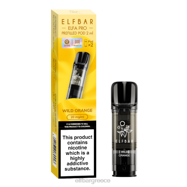 elfbar elfa pro προγεμισμένα λοβό - 20mg - 2 pk T2P6Z95 άγριο πορτοκάλι