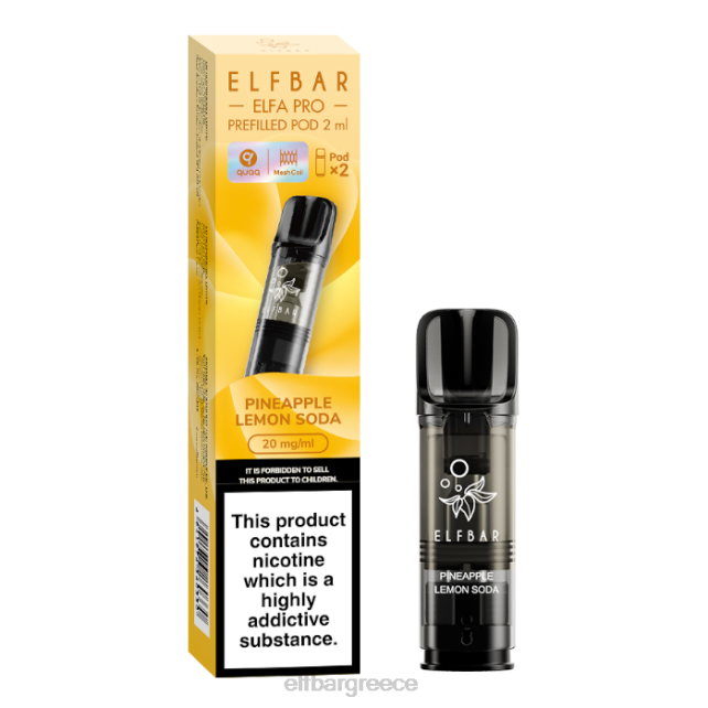 elfbar elfa pro προγεμισμένα λοβό - 20mg - 2 pk T2P6Z96 ανανά λεμόνι τσι
