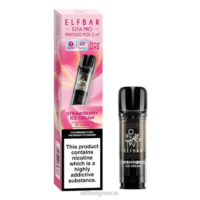 elfbar elfa pro προγεμισμένα λοβό - 20mg - 2 pk T2P6Z99 χιόνι φράουλα