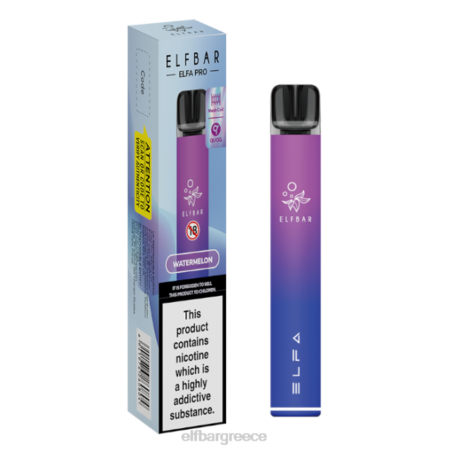 elfbar elfa pro pod kit - επαναφορτιζόμενη T2P6Z67 aurora purple + καρπούζι προγεμισμένο λοβό