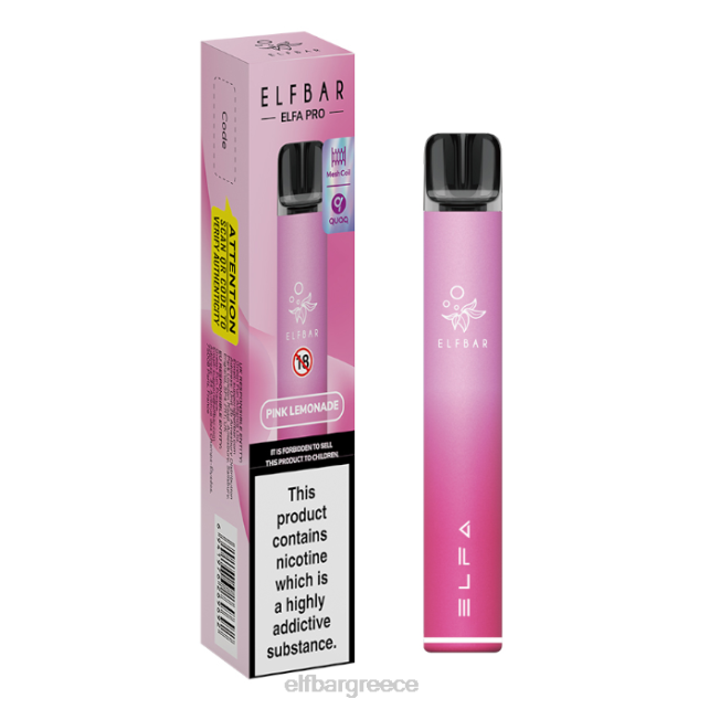 elfbar elfa pro pod kit - επαναφορτιζόμενη T2P6Z72 ροζ + ροζ λεμονάδα προγεμισμένη λοβό