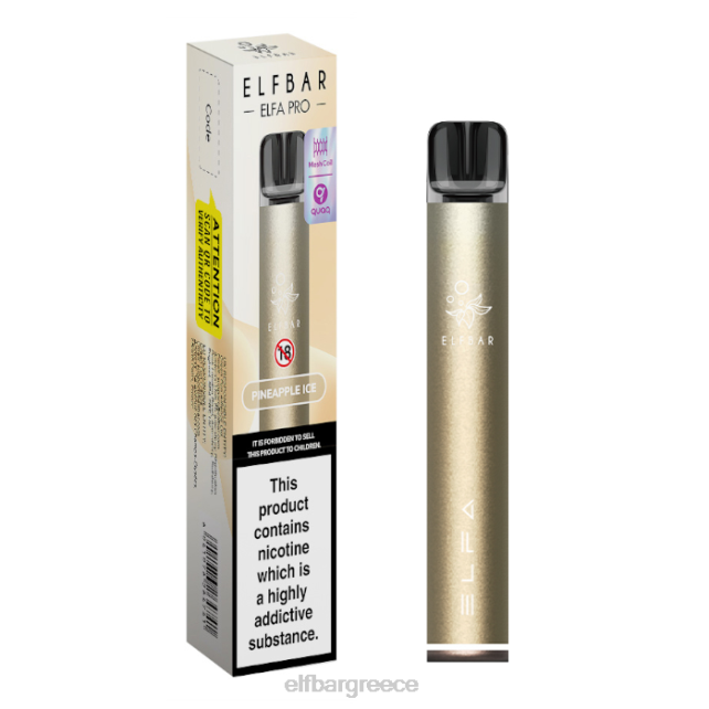 elfbar elfa pro pod kit - επαναφορτιζόμενη T2P6Z75 σκούρο χρυσό + προγεμισμένο λοβό με πάγο ανανά