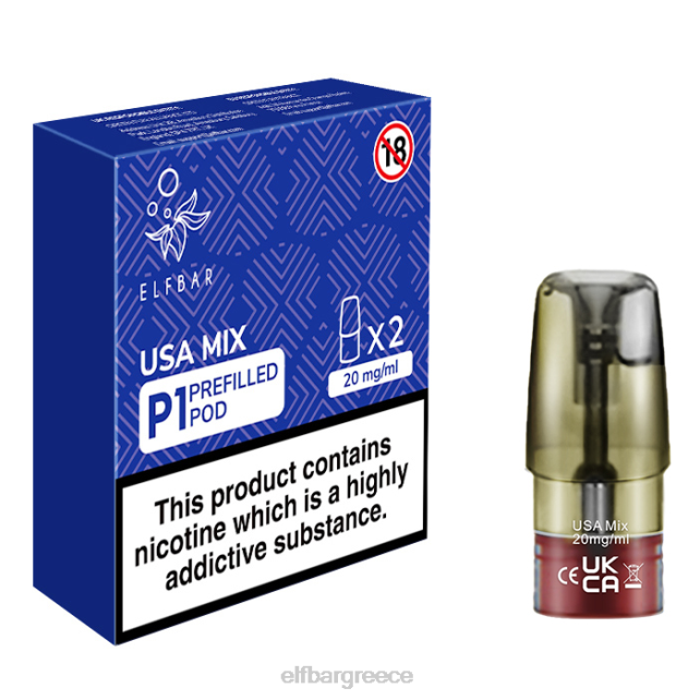 elfbar mate 500 p1 προγεμισμένοι λοβοί - 20 mg (2 συσκευασίες) μείγμα ΗΠΑ T2P6Z166