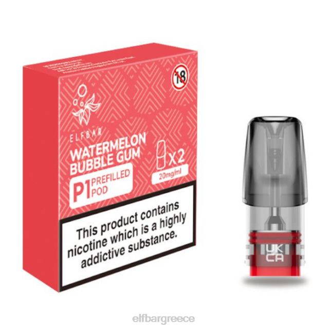 elfbar mate 500 p1 προγεμισμένοι λοβοί - 20mg (2 συσκευασία) τσίχλα καρπούζι T2P6Z159
