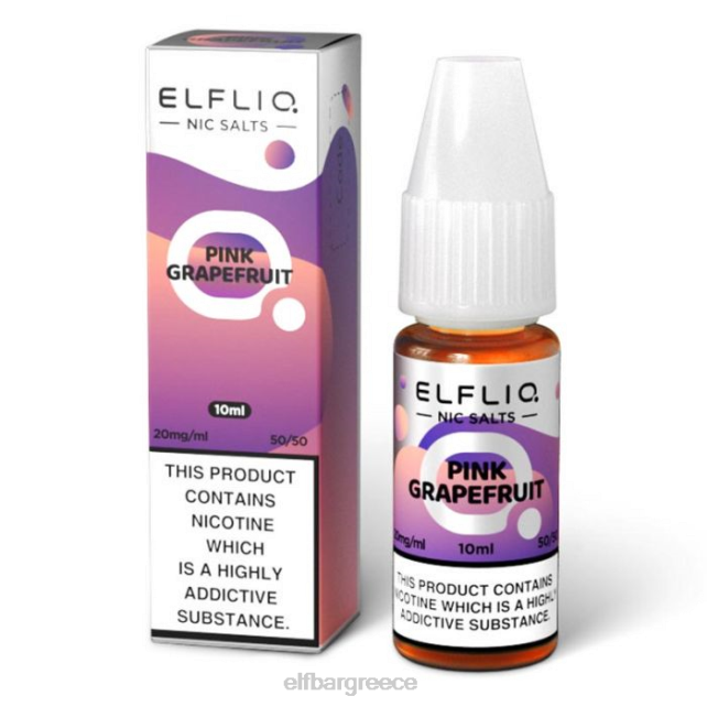elfbar elfliq ροζ γκρέιπφρουτ nic άλατα - 10ml-5mg T2P6Z201
