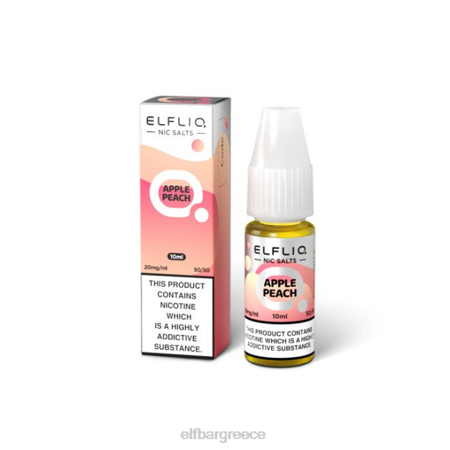 elfbar elfliq μήλο ροδάκινο nic άλατα - 20ml-20 mg/ml T2P6Z220